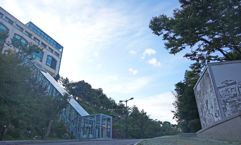 울산 최초 경사형 엘리베이터 설치 